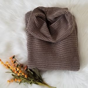 Vintage Talbots brown cream striped knit sweater